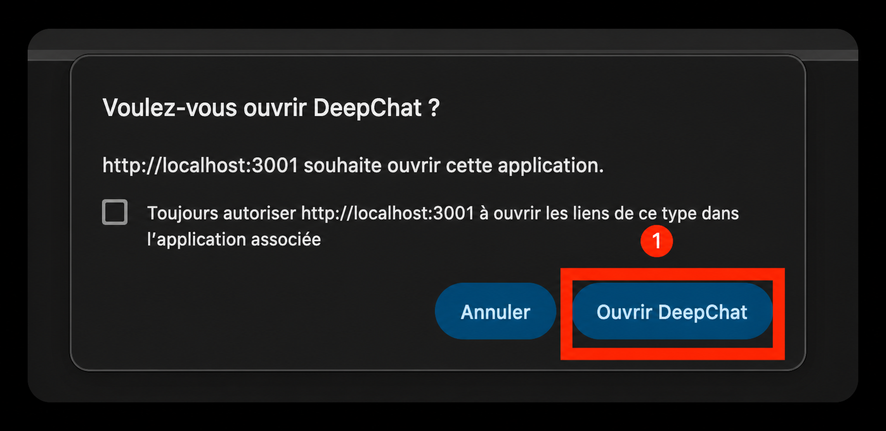 Ouvrir DeepChat