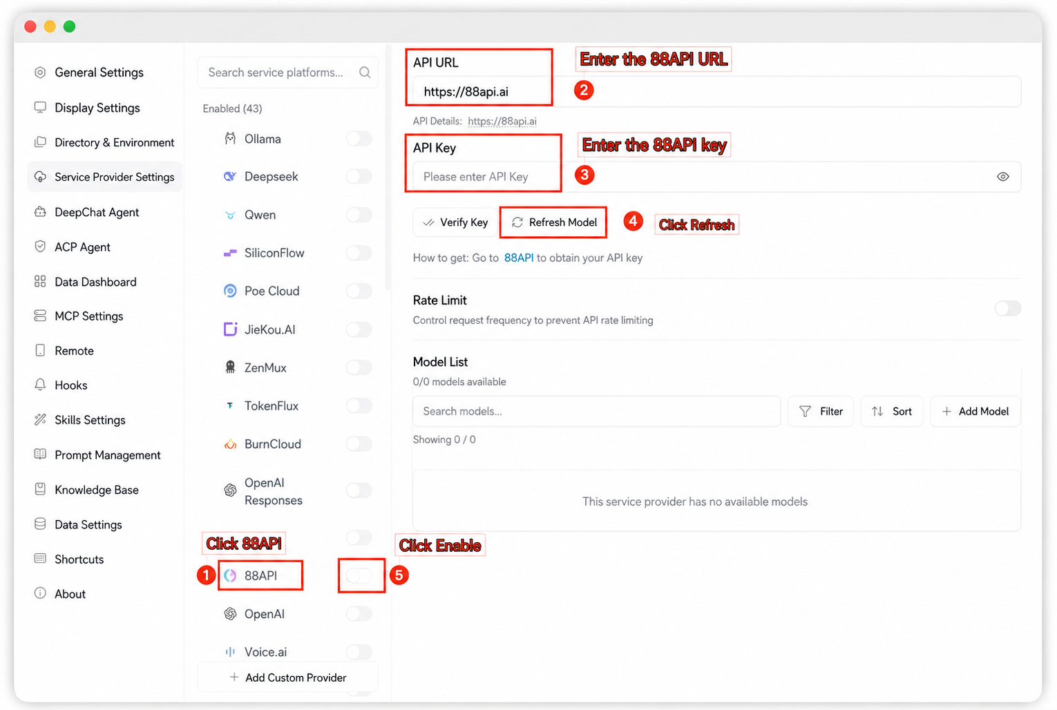 DeepChat Manual Configuration Guide
