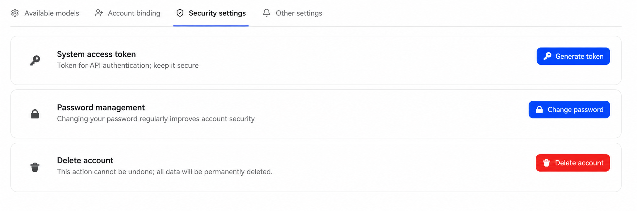 Security Settings