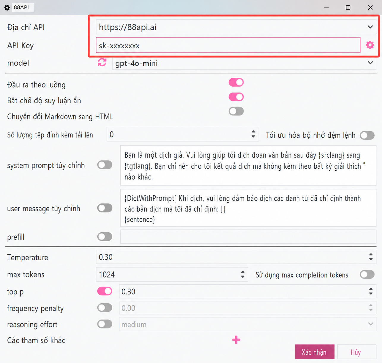Đặt API 2