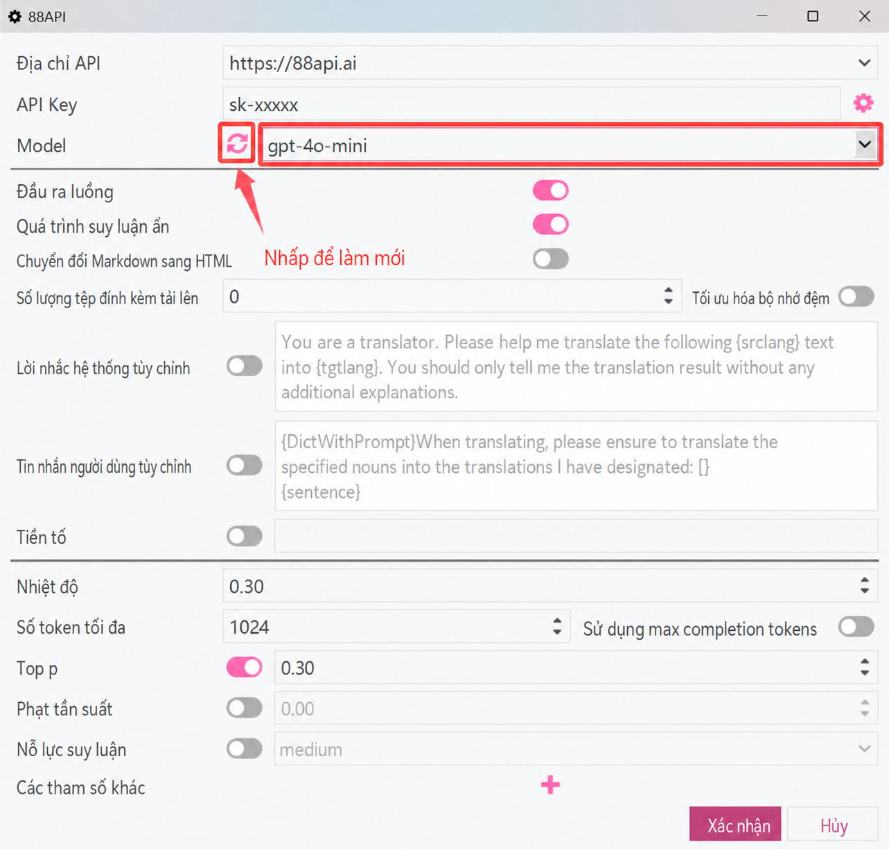 Đặt API 3