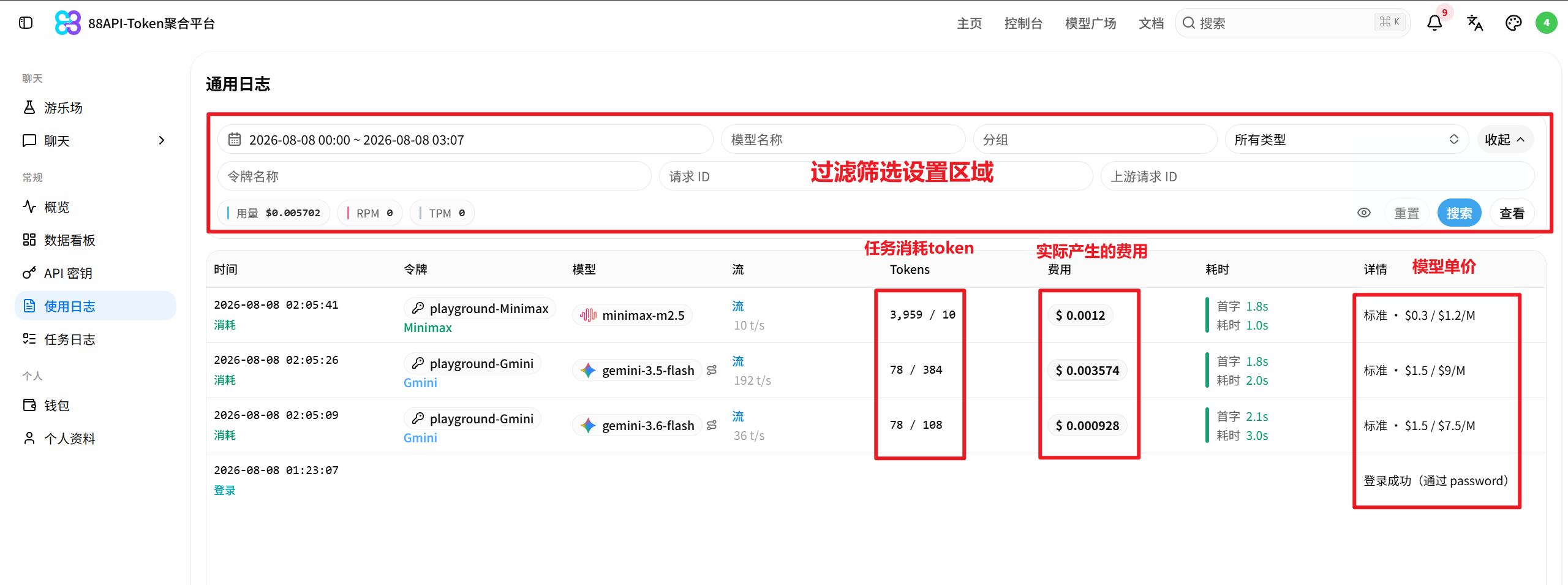 在 88API 使用日志验证 Codex 请求